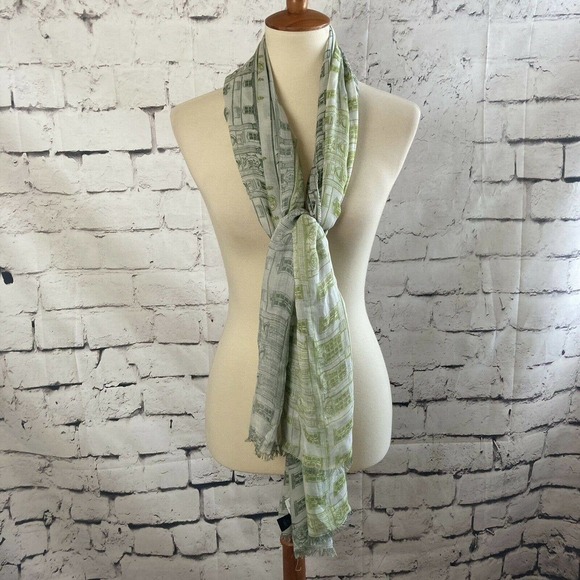 Reales sitios de espana modal cashmere blend printed scarf 26 X 69 - Picture 1 of 8